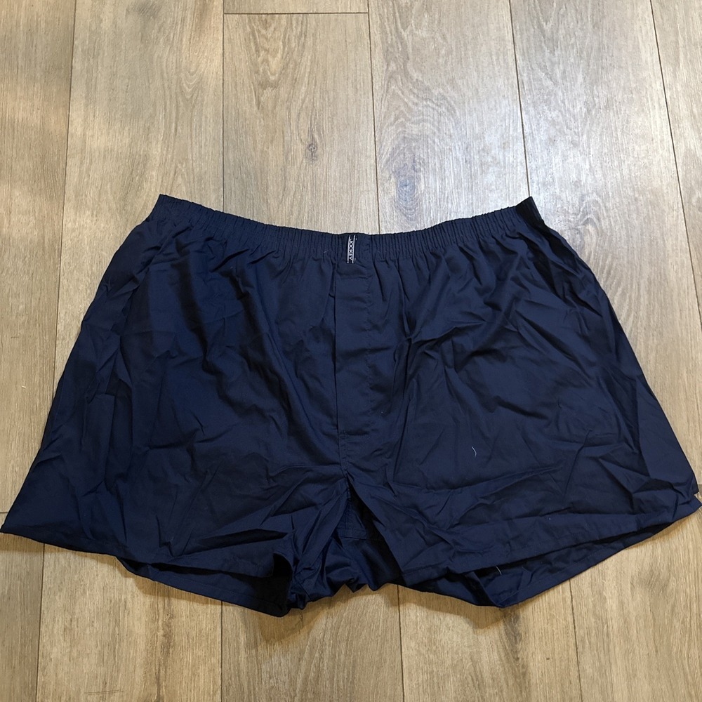 Jockey Men's Boxer Shorts Loungewear Wht/Blue Open Fly XXL (44-46) 2 Pair NWOT - Picture 2 of 11